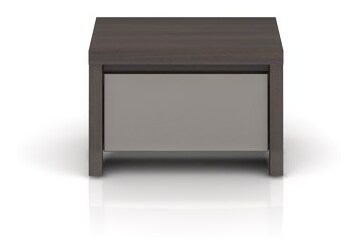 Nočný stolík BRW Kaspian KOM1S (wenge + vysoký lesk sivý)