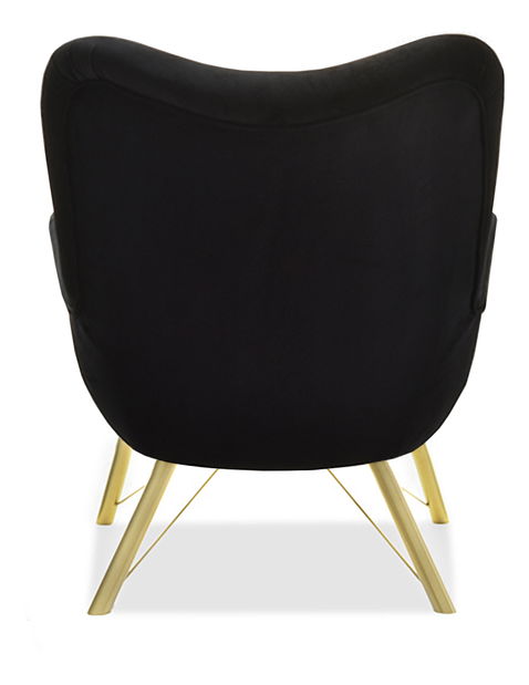 Relaxačné kreslo Dawntawn (čierna + zlatá)