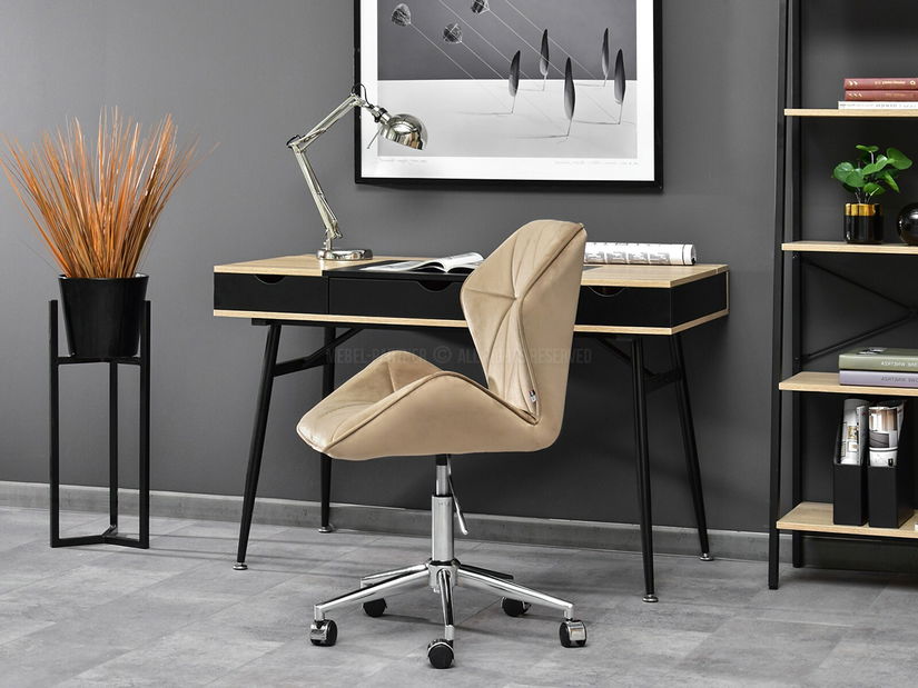 Fotel Velma M (bézs + fekete)