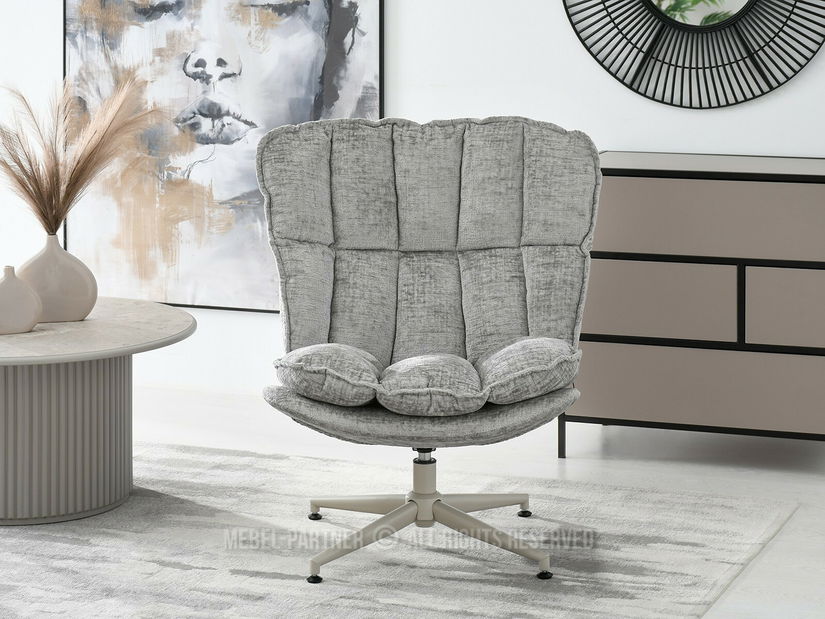 Kreslo Jaspier (sivá + krémová)