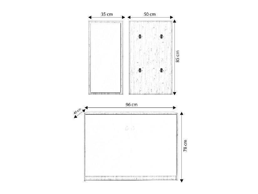 Mobilier Hol Vetide (stejar + alb) 