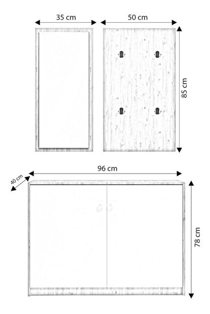 Mobilier Hol Vetide (stejar + alb) 