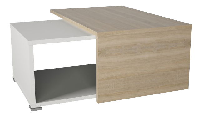 Dohányzóasztal Dron (sonoma tölgy + fehér) *kiárusítás