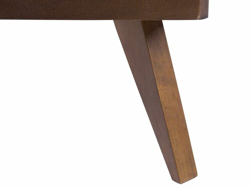 Manželská posteľ 160 cm POSE (s roštom) (tmavé drevo)