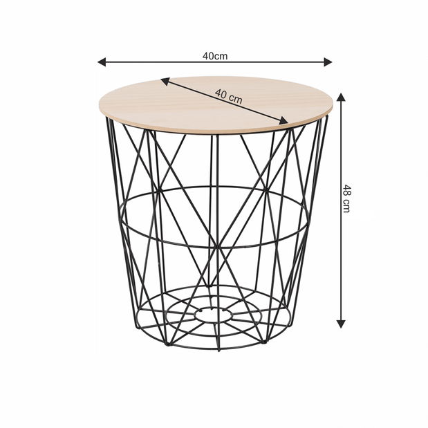 Măsuță Nanko typ 3 (natural + negru) *vânzare stoc