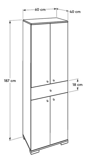 Ormar s policama Aufalenzza (bijela)