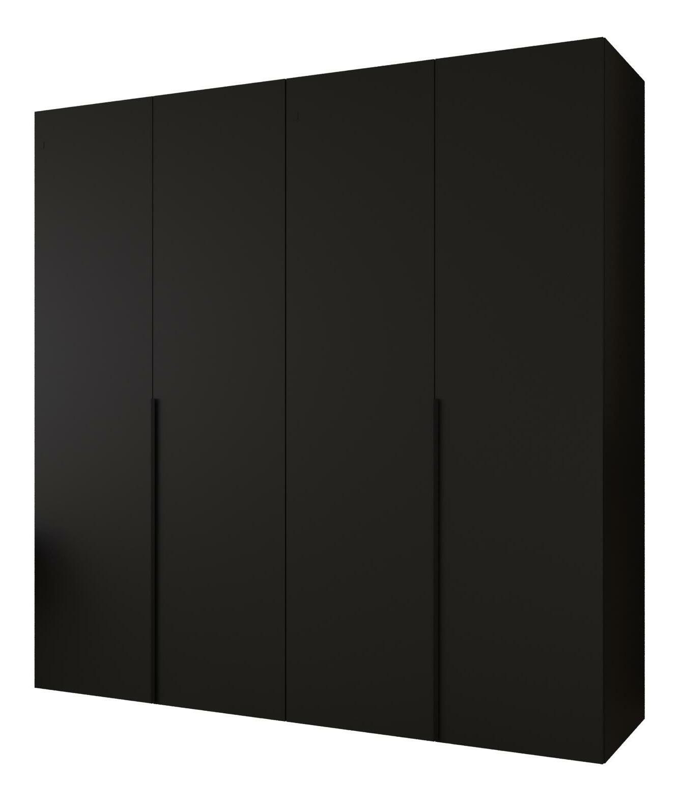 Šatníková skriňa 200 cm Alice 1 (čierna + čierna)