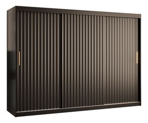 Šatníková skriňa 250 cm Riana Wa 1 250 (čierna)