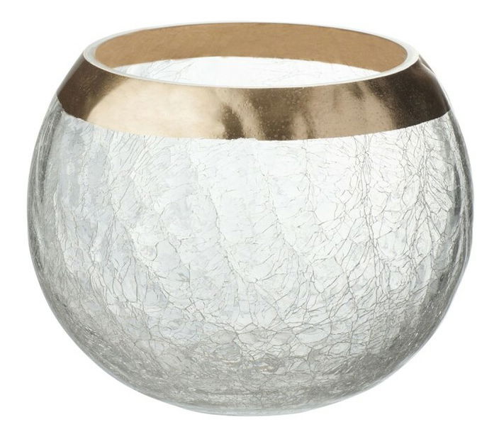 Svietnik Jolipa Na čajovú sviečku (15x15x12cm) (Zlatá)