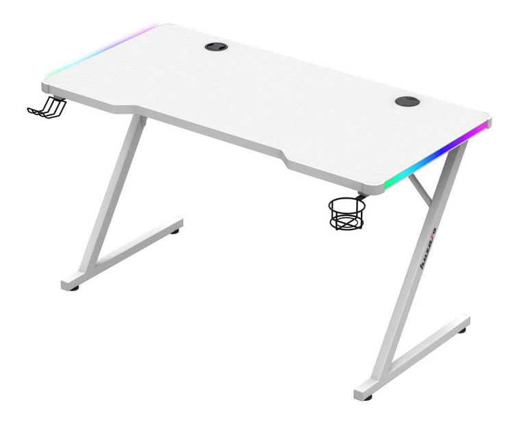 PC stolík Hyperion 2.5 (biela + viacfarebná) (s LED osvetlením)