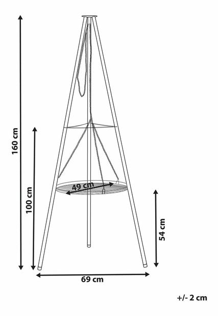 Gril Glendon (čierna)