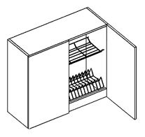 Horná kuchynská skrinka Nora W80 s odkvapávačom