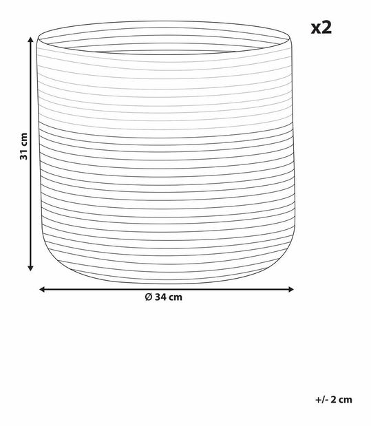 Set 2 buc coșuri depozitare Anping (bej)