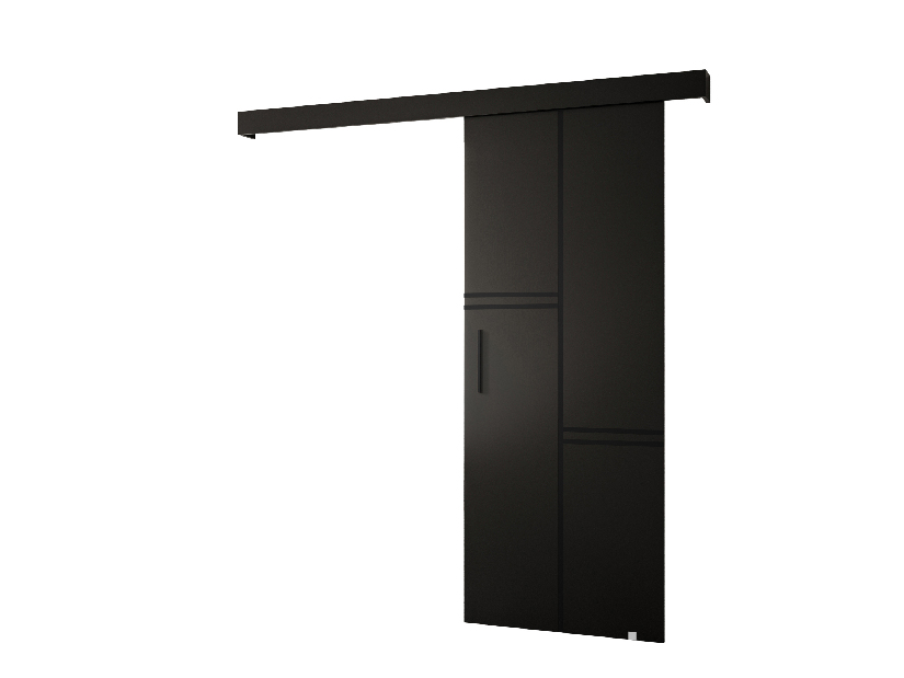 Uși culisante 90 cm Sharlene VIII (negru mat + negru mat + negru)