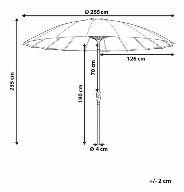 Umbrelă Birma (gri)