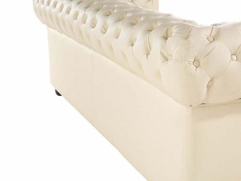 Háromszemélyes bőr kanapé Chichester (krém)