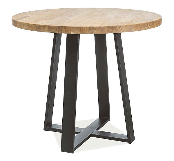 Blagovaonski stol Victor (hrast + crna) (za 4 osobe)