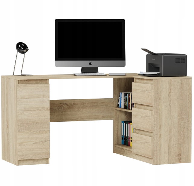 Kutni PC stol Nyper (hrast sonoma)