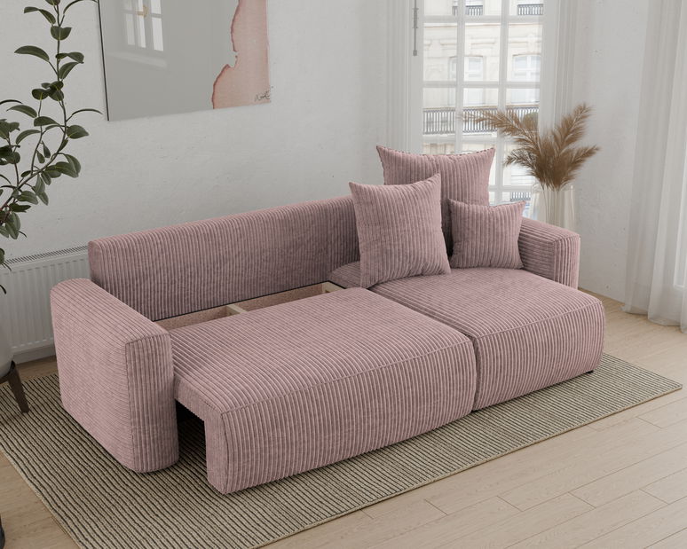 Colțar Denia (D) (roz pudră)