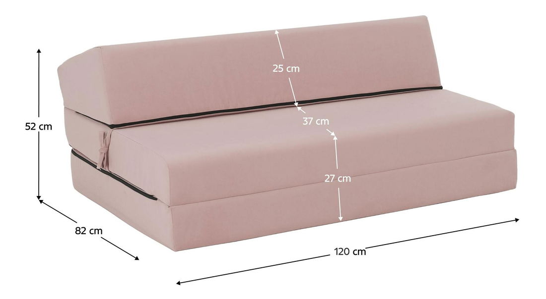 Fotoliu extensibil Viajado (roz) 