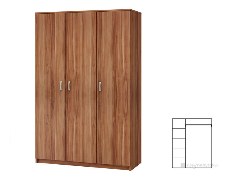 Šatníková skriňa Janine 3D Slivka