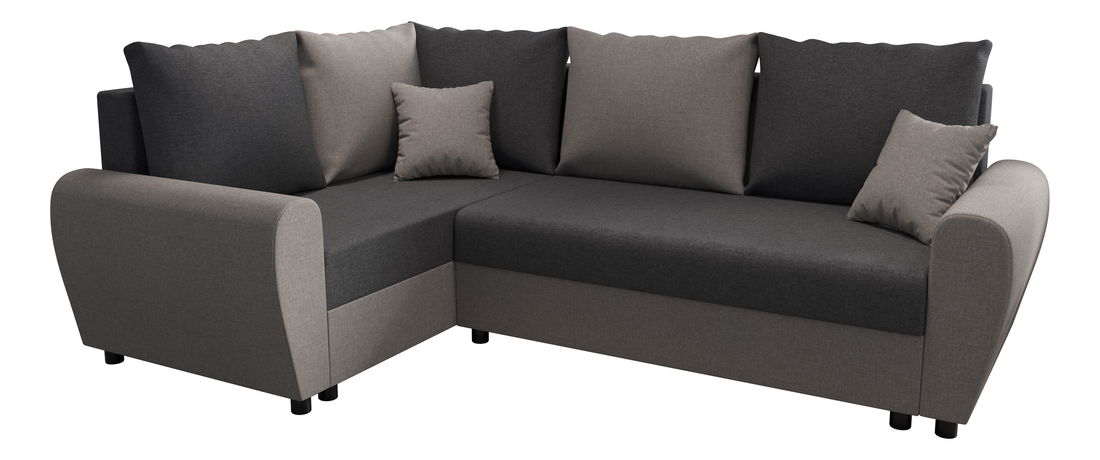 Rohová sedacia súprava Fleur Plus (hnedá + sivá) (L)