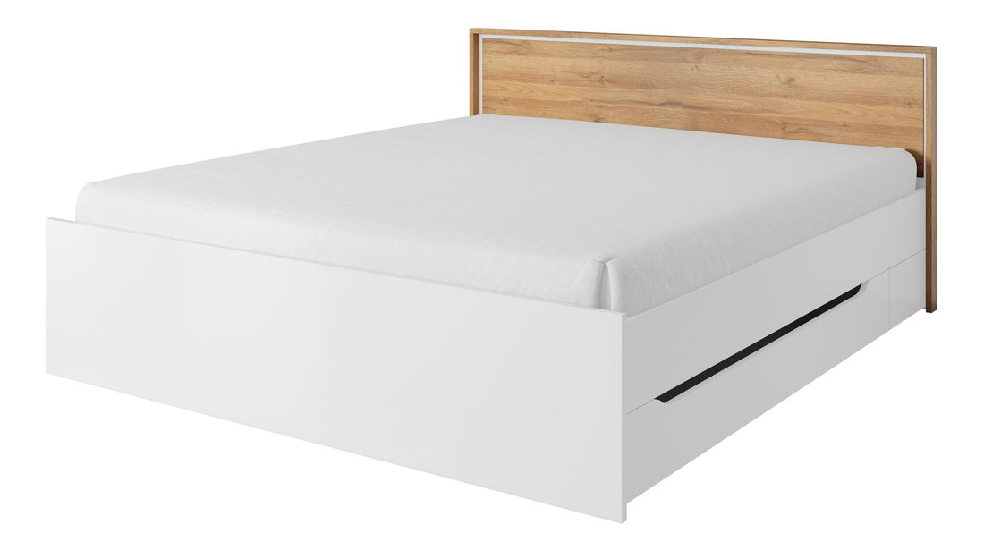 Pat matrimonial 180 cm Forden Typ 52 (cu spațiu de depozitare)