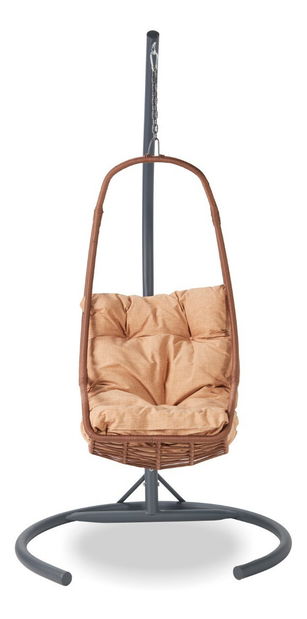 Scaun balansoar de grădină Flora (camel + Negru)