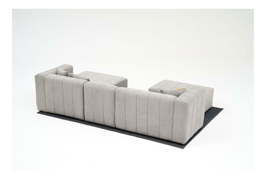 Kutna garnitura Beyzometta (D) (svijetlosiva)