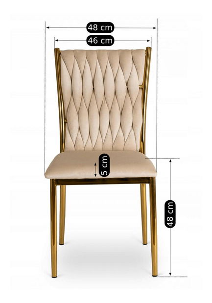 Scaun sufragerie Deboladas (crem) 