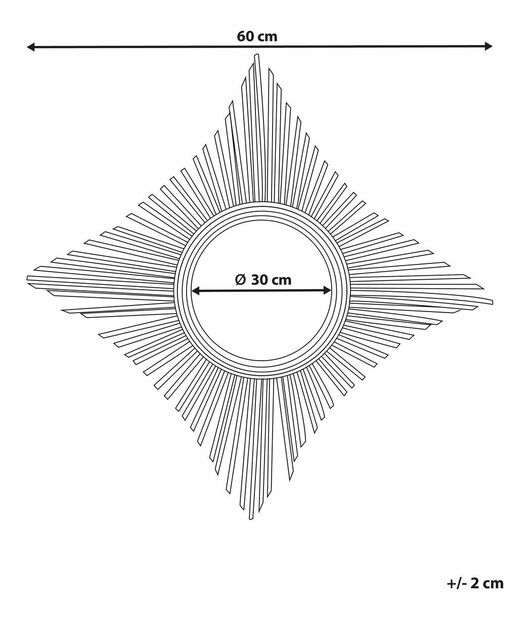 Oglindă de perete Majza (bej)