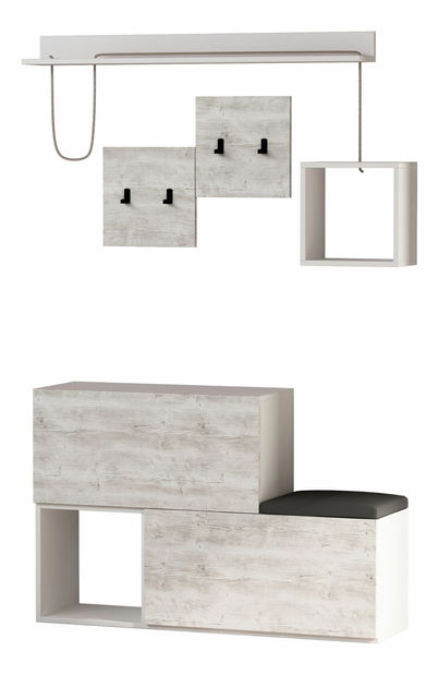 Pomoćni stolić Holdy (bijela)