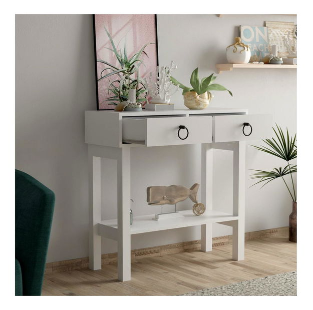 Konzolový stolík Sitona (biela) 