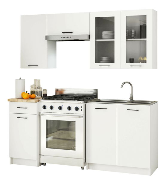 Vitrină de bucătărie superioară Organo 720 (alb)