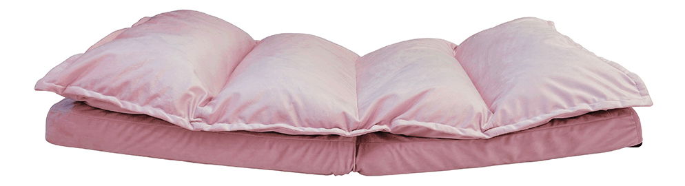 Összecsukható heverő a padlóra Upoth (rózsaszín)