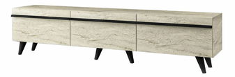 TV asztal/szekrény Amstel (travertin + fekete)