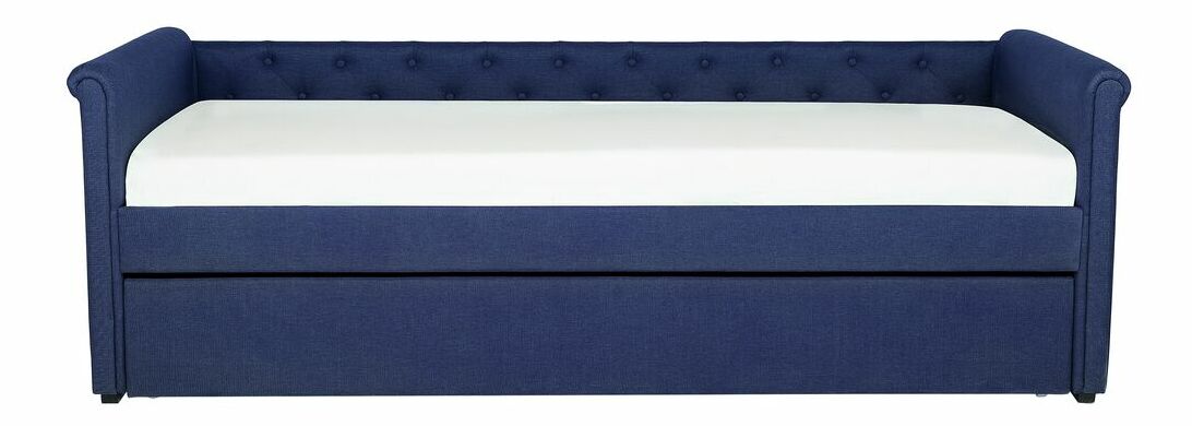 Pat extensibil 90 cm LISABON (cu somieră) (albastru)