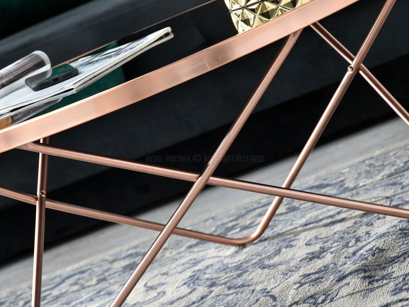 Konferenčný stolík Armin Xl (čierna + medená)