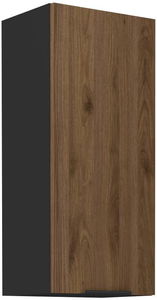Horná kuchynská skrinka Manana 40 G 90 1F (korpus: čierna matná + front: orech okapi)