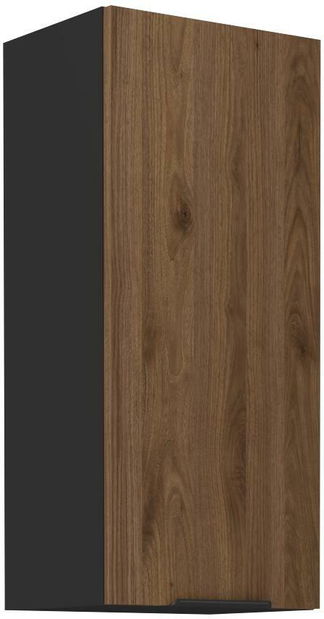 Horná kuchynská skrinka Manana 40 G 90 1F (korpus: čierna matná + front: orech okapi)