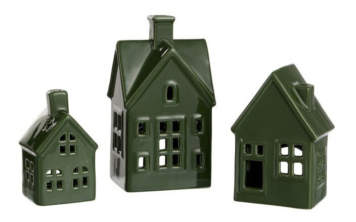 Svietnik Jolipa Na čajovú sviečku Christmas Spirit (10x8x19cm) (Zelená) (3ks)