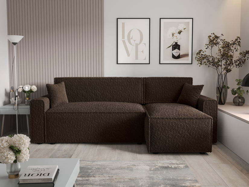 Rohová sedacia súprava Mirage Bis Sed (tmavohnedá) (P)