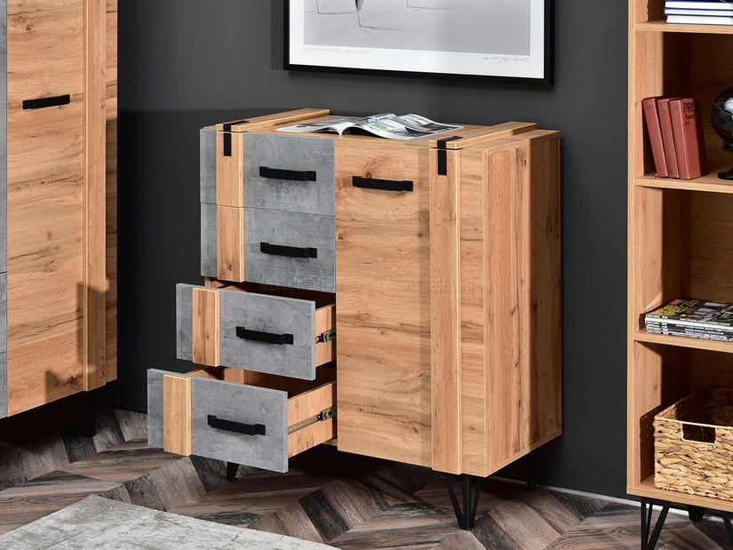 Set za dnevni boravak Subrayado 01 (hrast + crna)