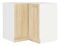 Sarok alsó konyhaszekrény Sylrona 89 x 89 DN 1F BB (sonoma tölgy + fehér)