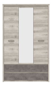 Ormar za garderobu Japon 2 (kesten nairobi + onyx) (s ogledalom)