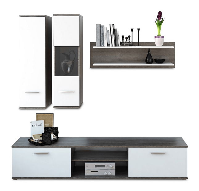 Obývacia stena Waldron (dub truflový + biela)