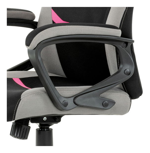 Gamer szék/fotel Leira-L611-PINK (fekete + szürke + rózsaszín)