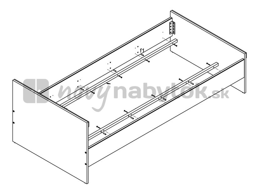 Jednostruki krevet 90 cm Porto LOZ/90 