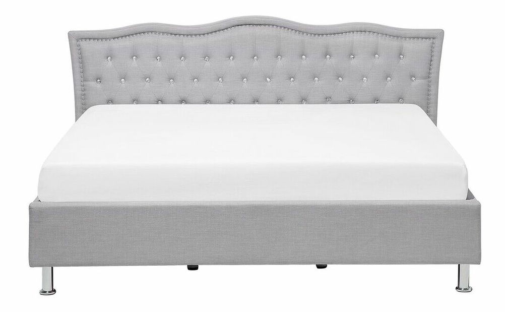 Manželská posteľ 160 cm MATH (s roštom a úl. priestorom) (sivá)