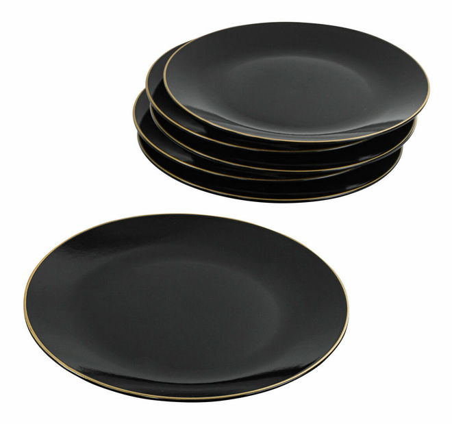 Set farfurii (6 buc.) Sergio (Negru)